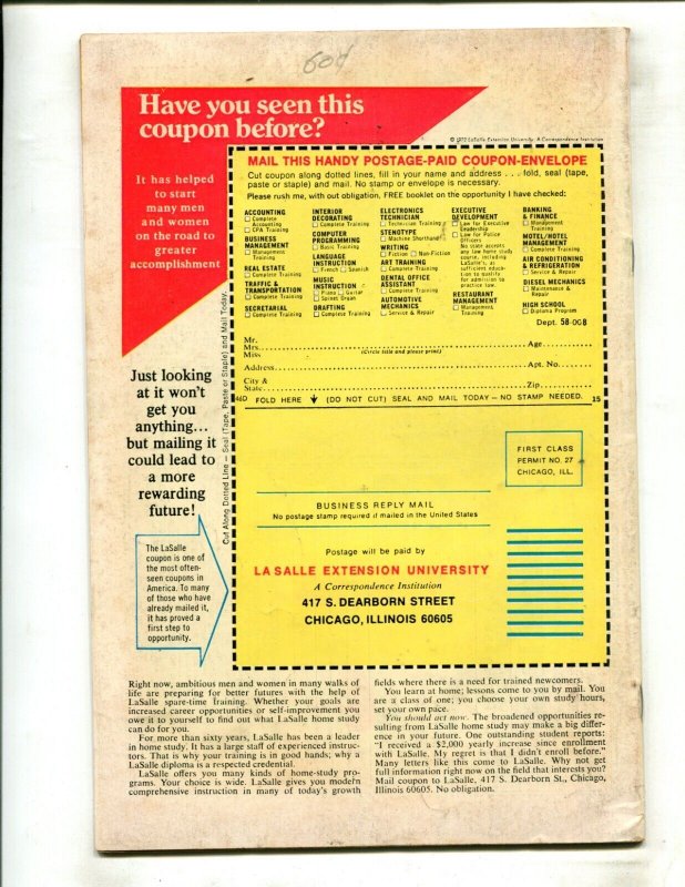 FEAR #25 (3.5/4.0) MORBIUS!! 1974