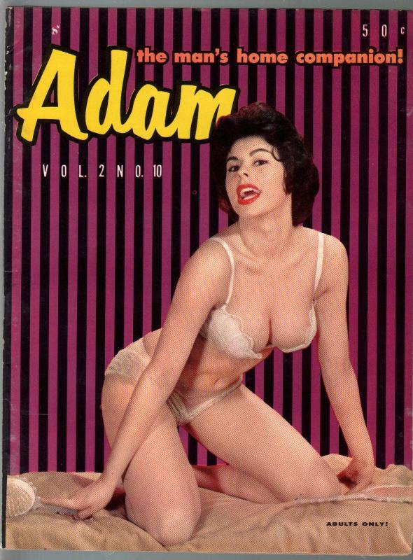 Adam-Vintage Man's Magazine Lot of 5 1956-burlesque-Betty Page-cheesecake-VG