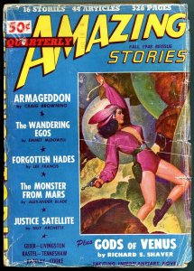 Amazing Stories Quarterly Pulp Fall 1948-GODS OF VENUS- Armageddon G