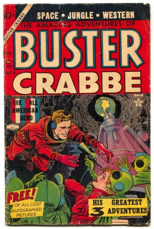 Buster Crabbe #2 1954- Sci-fi alien cover- Alex Toth VG-