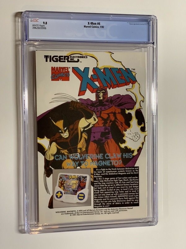 X-men 4 cgc 9.8 wp marvel 1991 1st omega Red 