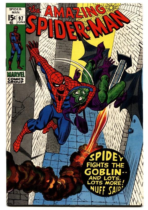 AMAZING SPIDER-MAN #97 comic book 1971-GREEN GOBLIN-MARVEL-Drug issue