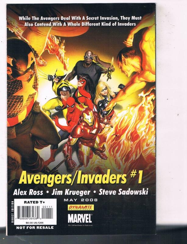 Avengers Invaders Sketchbook #1 VF Dynamite Marvel Comics Comic Book 2008 DE48