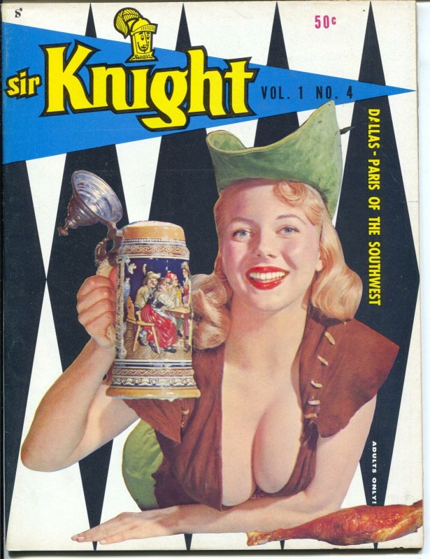 Sir Knight #4 1958-Donna Long-Nikki Gibson-cheesecake-Russ Meyer-VF 