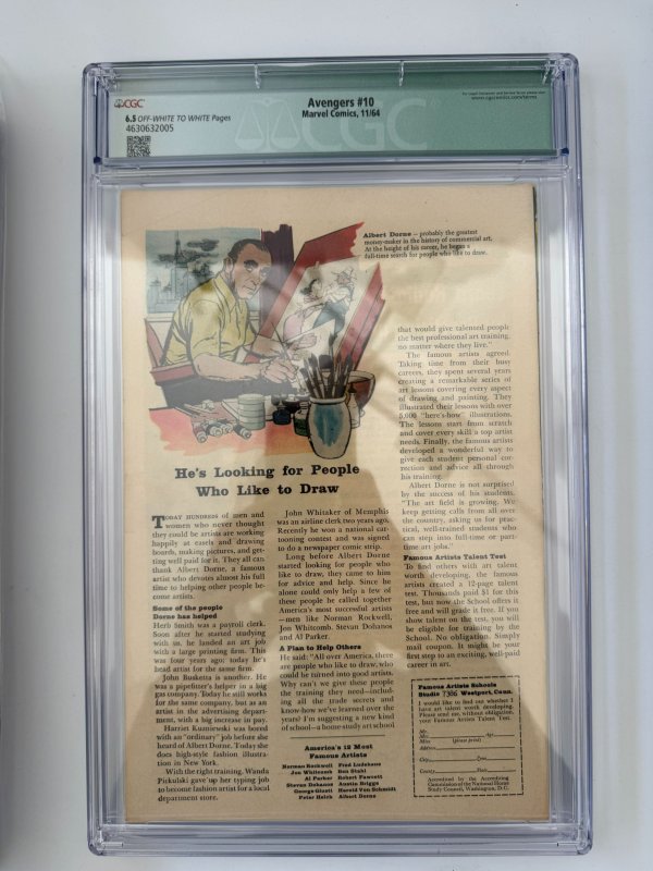 Avengers #10 - CGC 6.5 -  1st Immortus (Kang) (1964 )