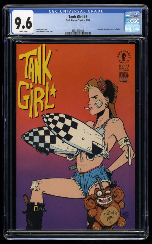 Tank Girl #1 CGC NM+ 9.6 White Pages James Hewlett Cover and Art!