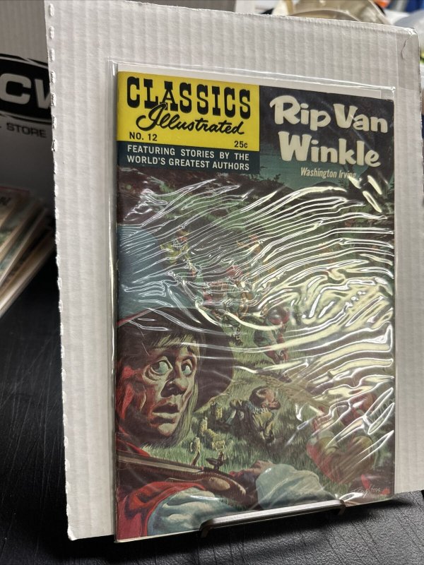 CLASSICS ILLUSTRATED RIP VAN WINKLE #12 HRN 166 VFN