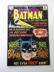 Batman #184 (1966) VG condition indentions back cover