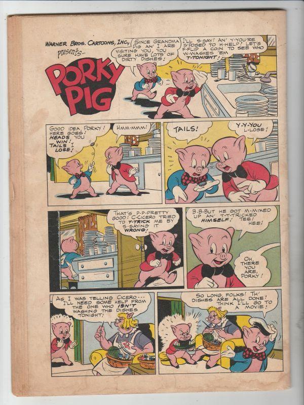 Four Color #182 (Feb-48) FN- Mid-Grade Porky Pig, Sylvester Cat, Petunia Pig,...