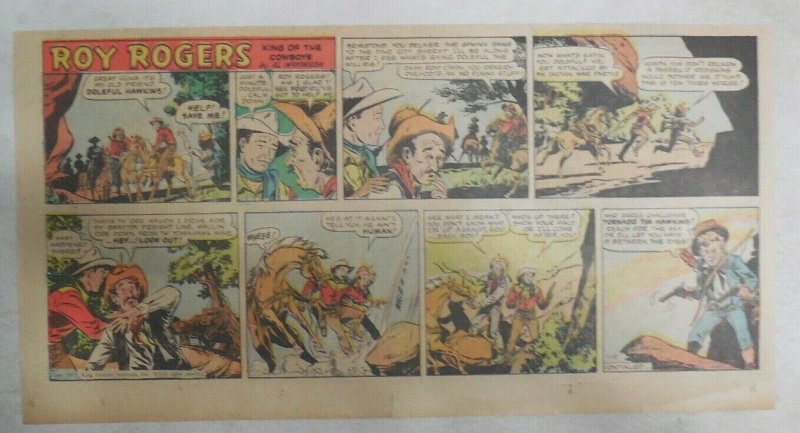 Roy Rogers Sunday Page by Al McKimson from 1/11/1953 Size 7.5 x 15 inches