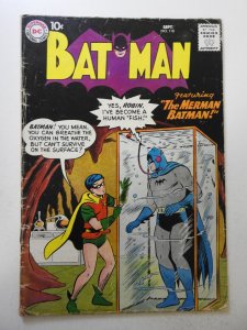 Batman #118 (1958) FR/GD  large piece missing from bc and last page (ad page)