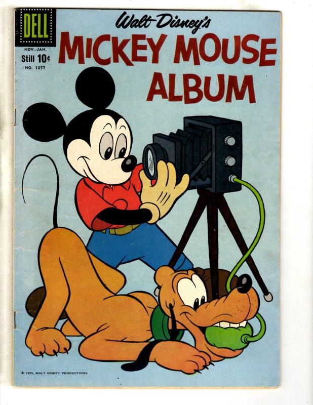 Four Color 1057 FN Dell Silver Age Comic Book Mickey Mouse Album Walt Disney JL9