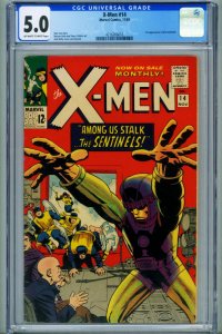 X-Men #14 CGC 5.0  First Appearance of The Sentinels Marvel 4216266016