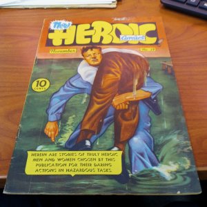 HEROIC COMICS #39 1946-INGLES AND TOTH ART!-Golden age precode war eastern color