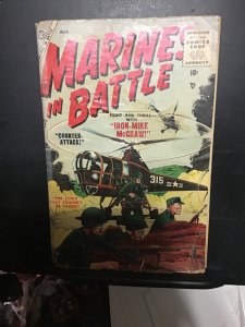 Marines in Battle  #7 (1955) Iron mike McGraw! Affordable-Grade GD+ Golden age!