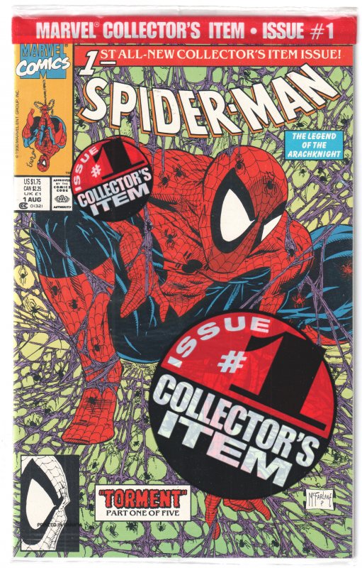 Spider-Man #1 (1990) Todd McFarlane, sealed, never opened green cover