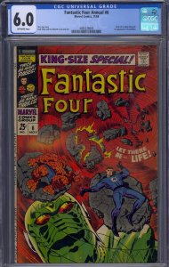 FANTASTIC FOUR ANNUAL #6 CGC 6.0 BIRTH FRANKLIN RICHARDS 1ST ANNIHILUS KIRBY