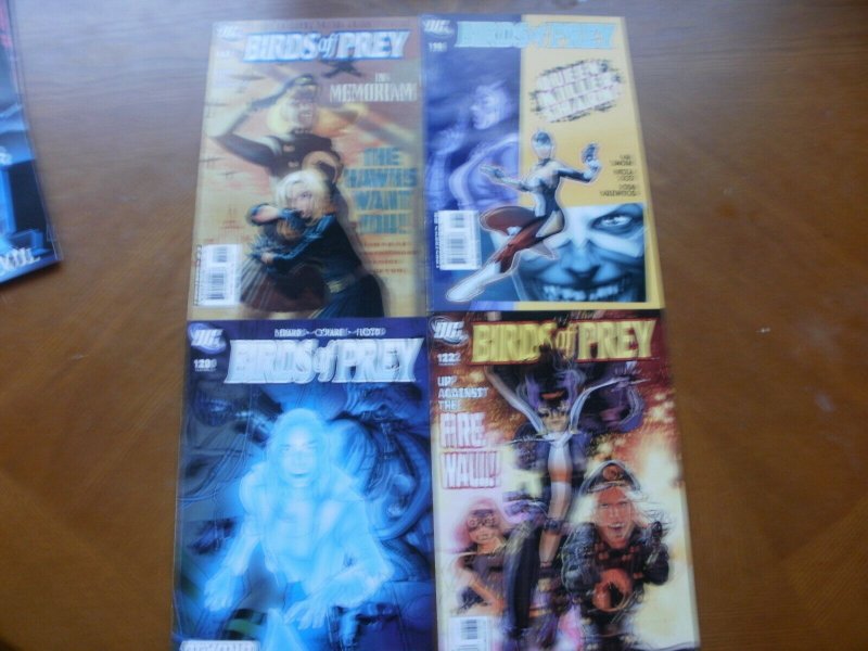 4 DC Comic BIRDS OF PREY #112 Blake #116 Shark #120 Mad Science #122 Fear Itself