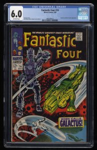 Fantastic Four #74 CGC FN 6.0 Off White Galactus and Silver Surfer Appearance!