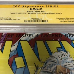 X - Men (1991) # 1 (CGC 9.8 SS) Signed Jim Lee•Scott Williams•Chris Claremont