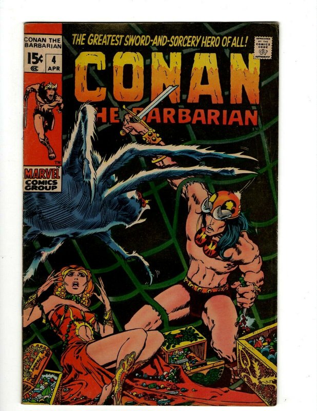 Conan The Barbarian # 4 VF Marvel Comic Book Barry Smith Kull King Sword NP16