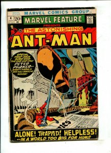 MARVEL FEATURE #4 - ASTONISHING ANT-MAN; GS PETER PARKER (4.0) 1972