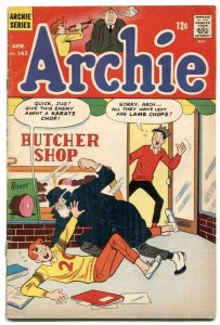 Archie #163 1966-fight cover- butcher shop VG