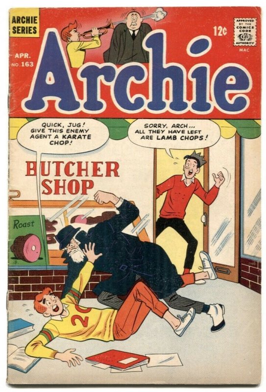 Archie 163 1966fight cover butcher shop VG Comic Books Silver