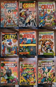 Lot of 9 Comics (See Description) Conan, Crazy, Thor, Marvel Super Heroes, He...