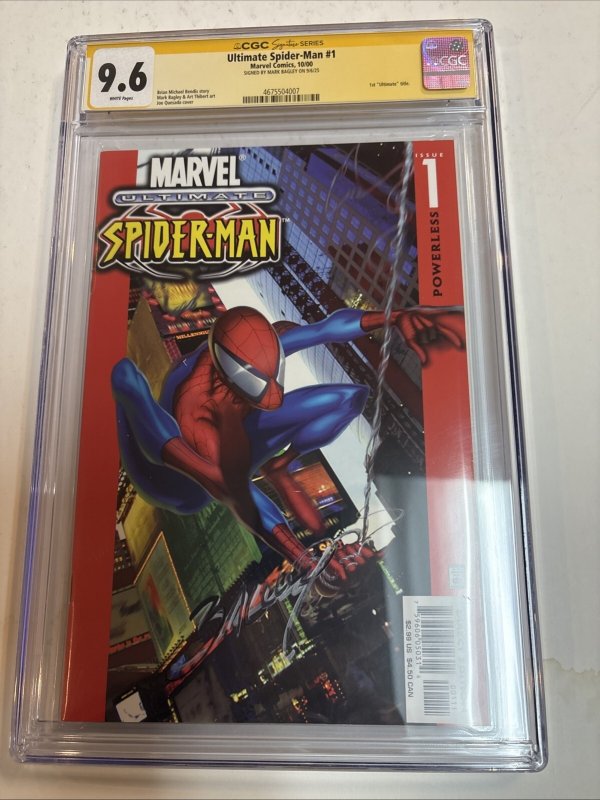 Ultimate Spider-man (2000) # 1 (CGC 9.6 SS) Signed Mark Barley