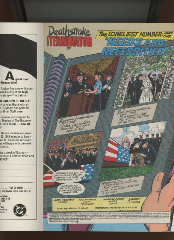 (1992) Deathstroke, the Terminator #10: KEY! WE COMBINE SHIPPING! (9.0/9.2)