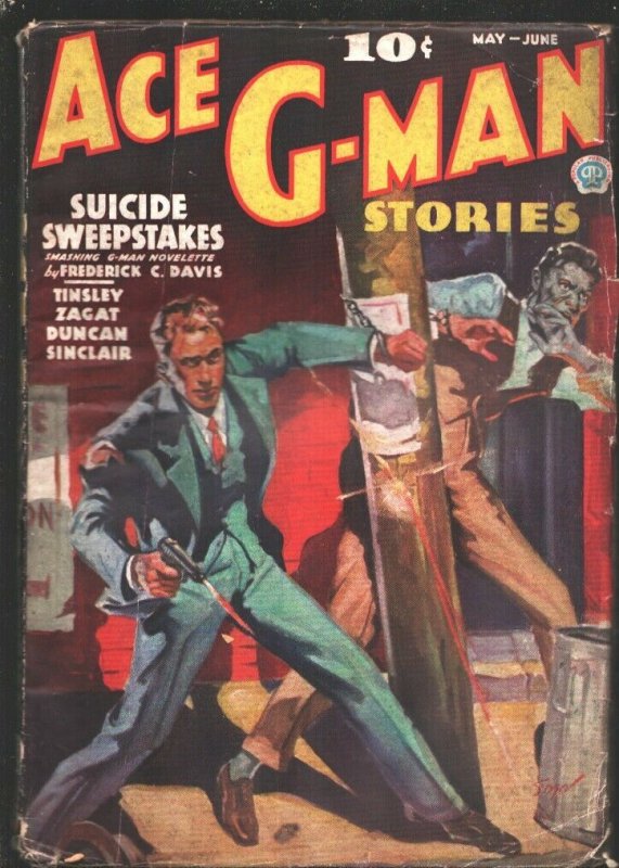 Ace G-Man Stories Pulp #1 5/1936- Gang Busters- Frederick C. Davis- Zagat