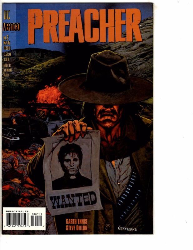 Preacher # 2 NM 1st Print DC Vertigo Comic Book AMC TV Show HOT Arseface Ap. AH1