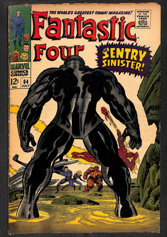 Fantastic Four #64 VG+ 4.5 Marvel Comics