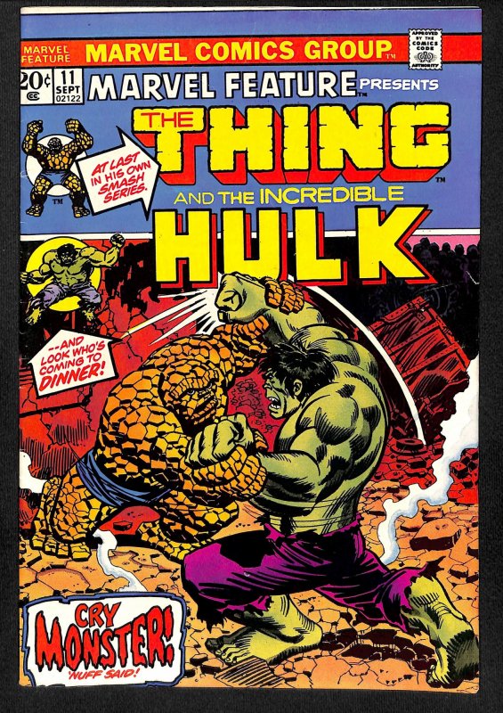 Marvel Feature #11 FN/VF 7.0 Thing Vs Hulk! Comics