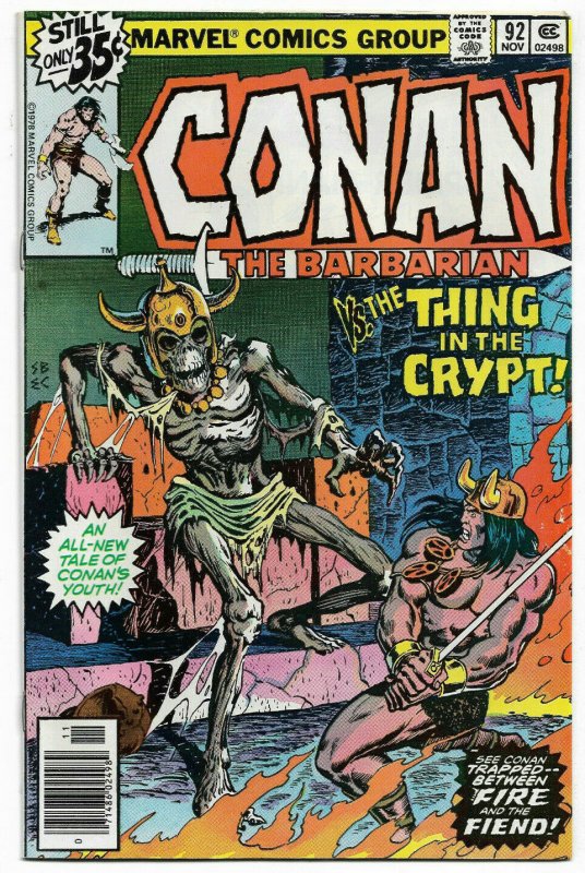 CONAN THE BARBARIAN#92 VF/NM 1978 MARVEL BRONZE AGE $6 UNLIMITED SHIPPING!