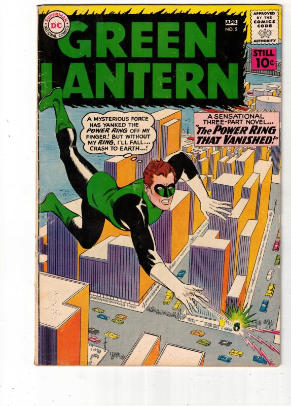 Green Lantern #5 (1961) Mid-Grade 5th issue key wow!  Utah CERTIFICATE Wow!