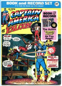 CAPTAIN AMERICA and the FALCON Book and Record Set, VG+, 1974, Vinyl 45