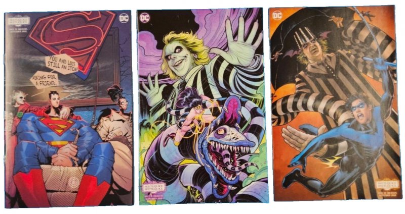 (2024) DC COMICS BEETLEJUICE COMPLETE 6 VARIANT COVER SET! BATMAN! WONDER WOMAN!