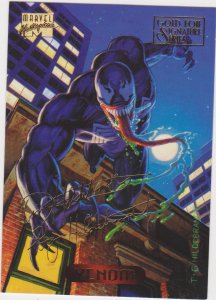 1994 Marvel Masterpieces Gold Foil Signature Series #137 Venom/Hildrebrant