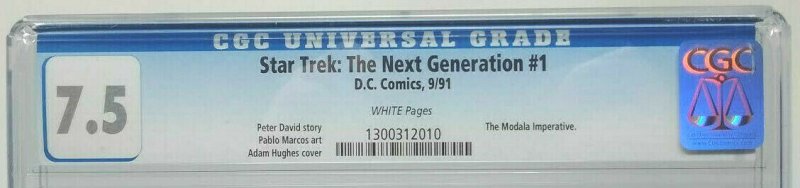 STAR TREK: NEXT GENERATION #1 ~ 1991 DC ~ CGC 7.5 VG- ~ The Modala Imperative