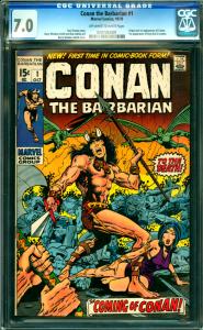 Conan The Barbarian #1 CGC Graded 7.0 1st Conan