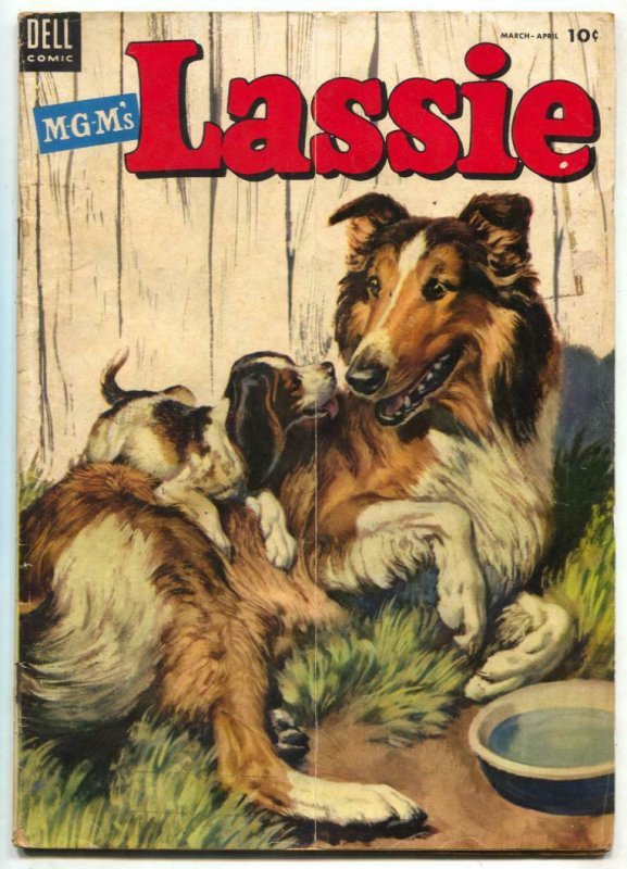 Lassie #15 1954- Dell Golden Age comic MGM G/VG