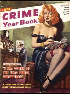 CRIME YEARBOOK 1951-PULP-Stocking GGA cover-Spicy-True Crime