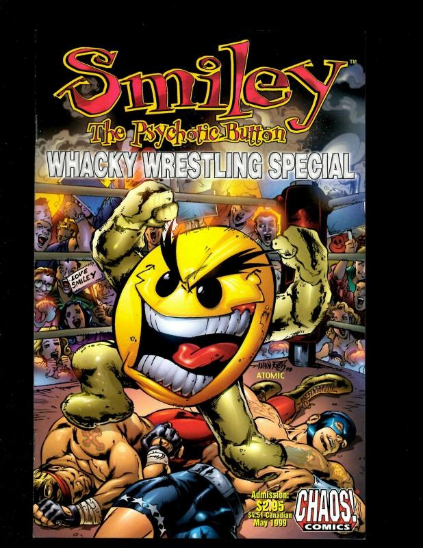 8 Comics Smiley Movie Special 1 Whacky Wrestling 1 Psychotic Button 1 +MORE  HY3