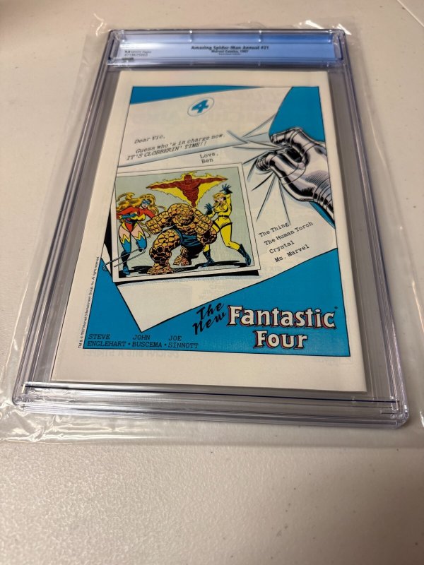 Amazing Spider-Man Annual # 21 CGC Graded 9.4 Marvel Comic Book Newsstand JH28