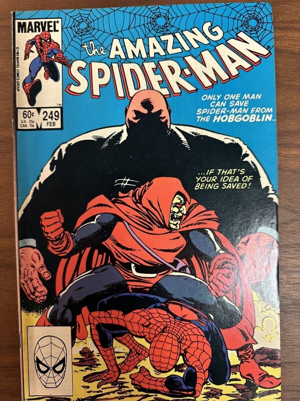 Amazing Spider-Man #249 FN+ “Secrets”! John Byrne Hobgoblin Cover(Marvel 1984)