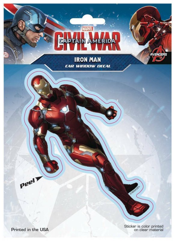 Captain America Civil War Iron Man Car Window Decal - New!