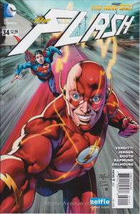 Flash, The (4th Series) #34A FN ; DC | New 52 Selfie Variant Superman Race