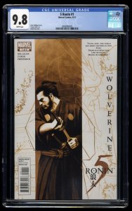 5 Ronin #1 CGC NM/M 9.8 White Pages Wolverine Appearance David Aja Cover!